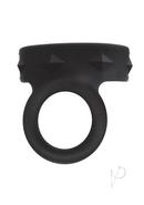 Blueline Silicone Duo Snap Cock And Ball Ring - Black